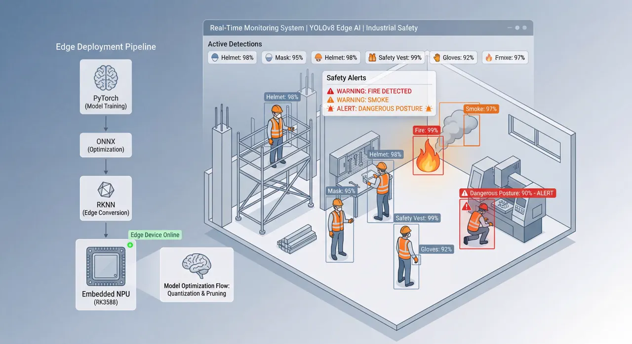 YOLOv8工业安全装备智能监测系统展示图
