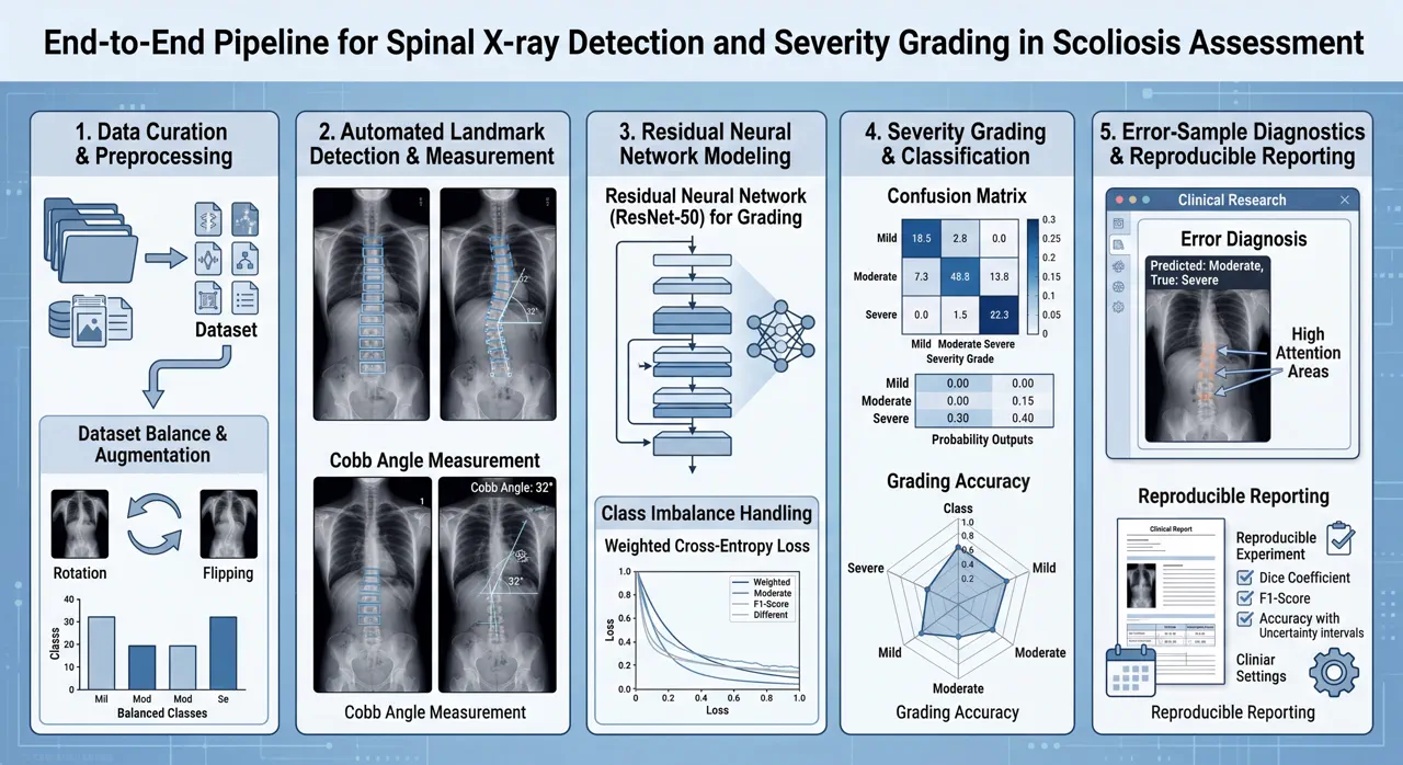脊柱X光检测与分级方法示意