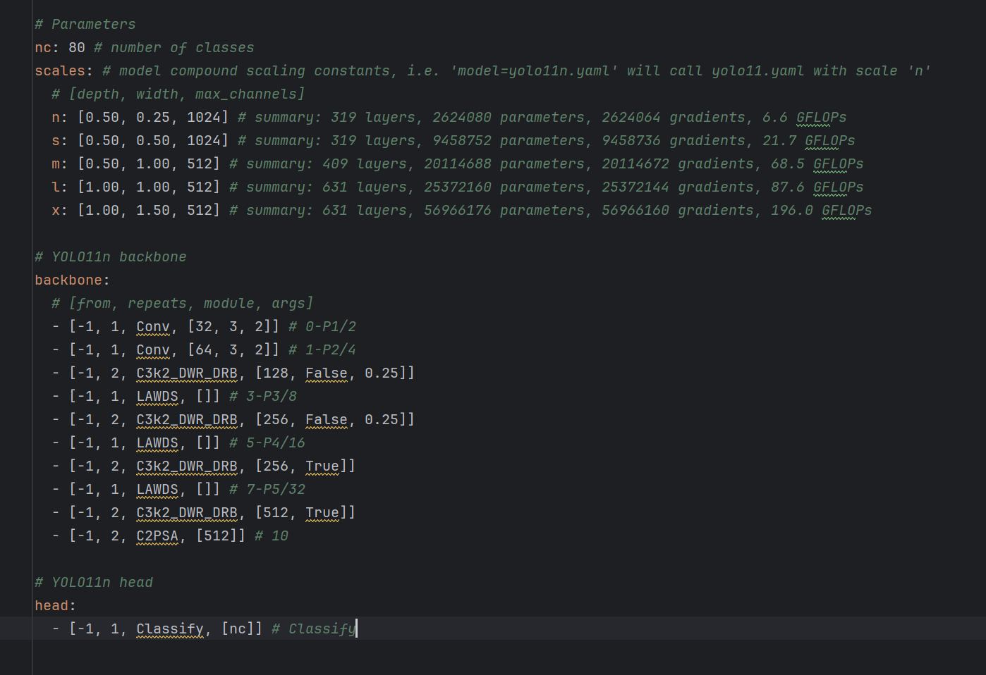 晶圆缺陷检测模型结构代码示意